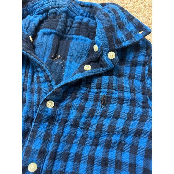 POLO Ralph Lauren Boys Reversable shirt, Blue & Black; 100% Cotton, 6-7 - Picture 5 of 11